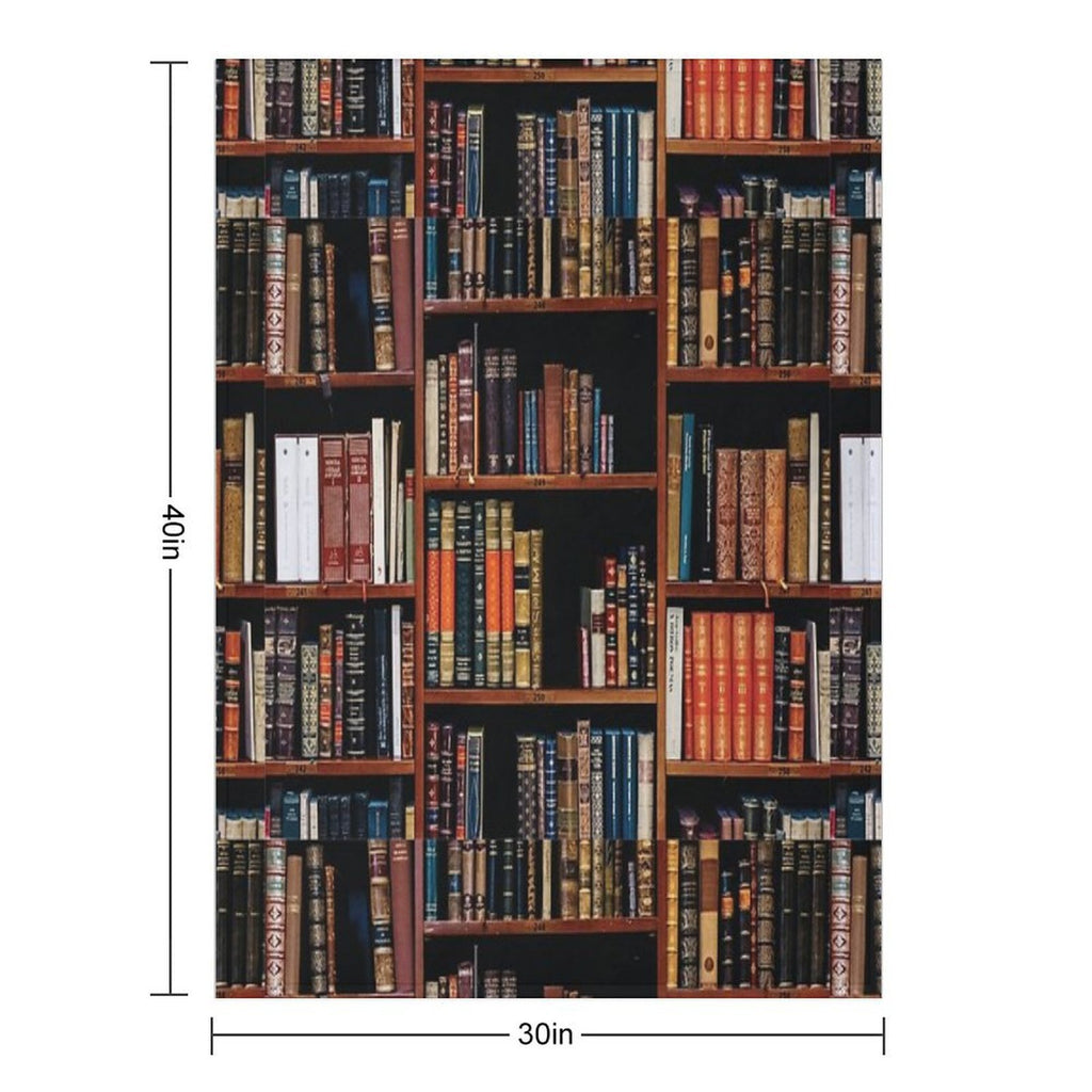 Full Bookshelf, Book And Reading Lovers Easy Care Throw Blanket
