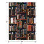 Full Bookshelf, Book And Reading Lovers Easy Care Throw Blanket