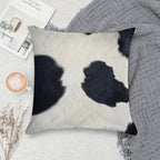 Black And White Cow Print Soft Hidden Zipper Throw Pillow
