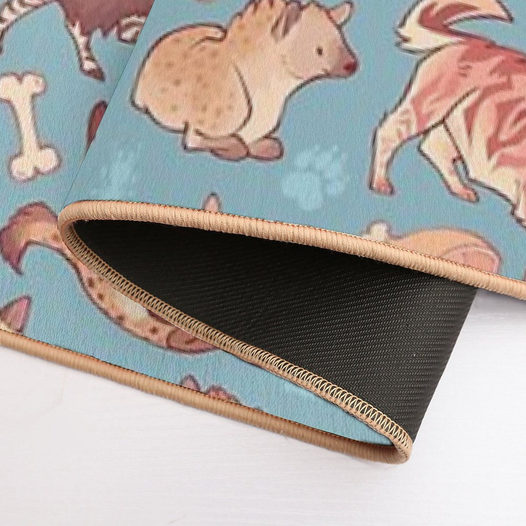 Hyenas in Cerulean  Eco-Friendly Bath Mat