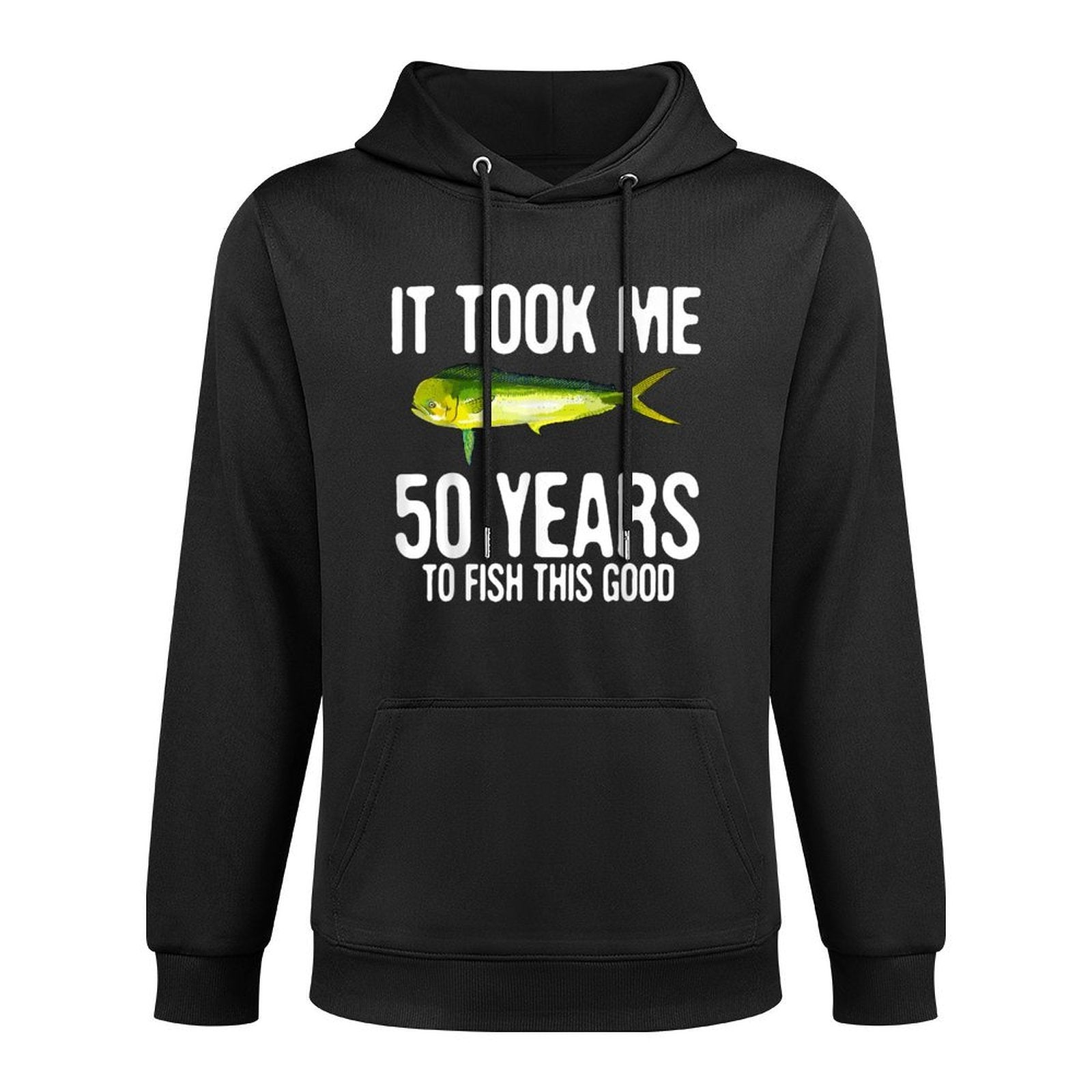 Funny Mahi Mahi Fishing 50th Birthday 50 Years To Fish Great Shrink-Resistant Hoodie