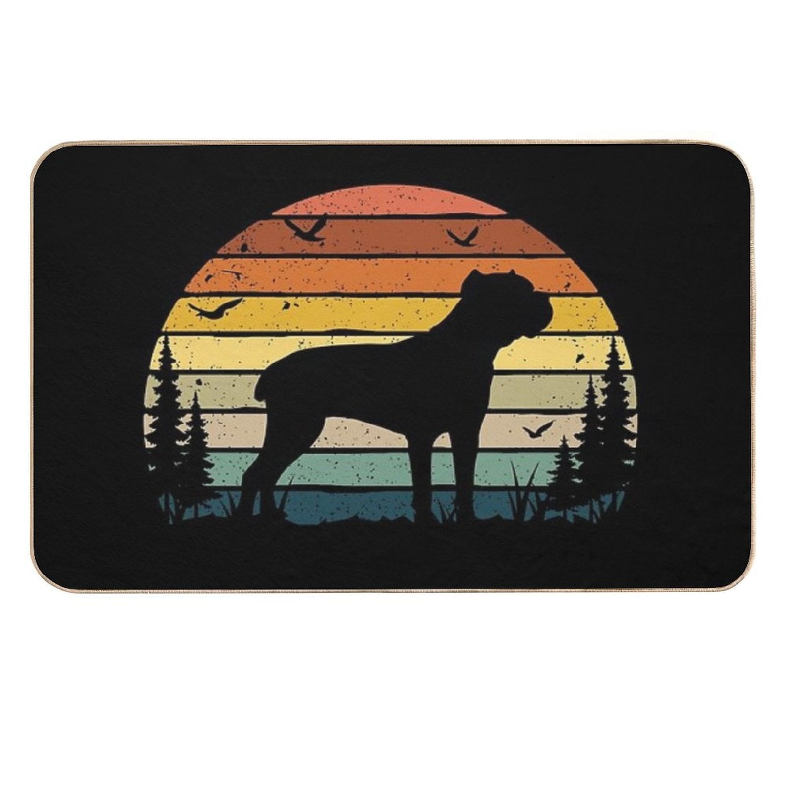 Cane Corso Dog Retro Vintage  Dirt-Trapping Bath Mat