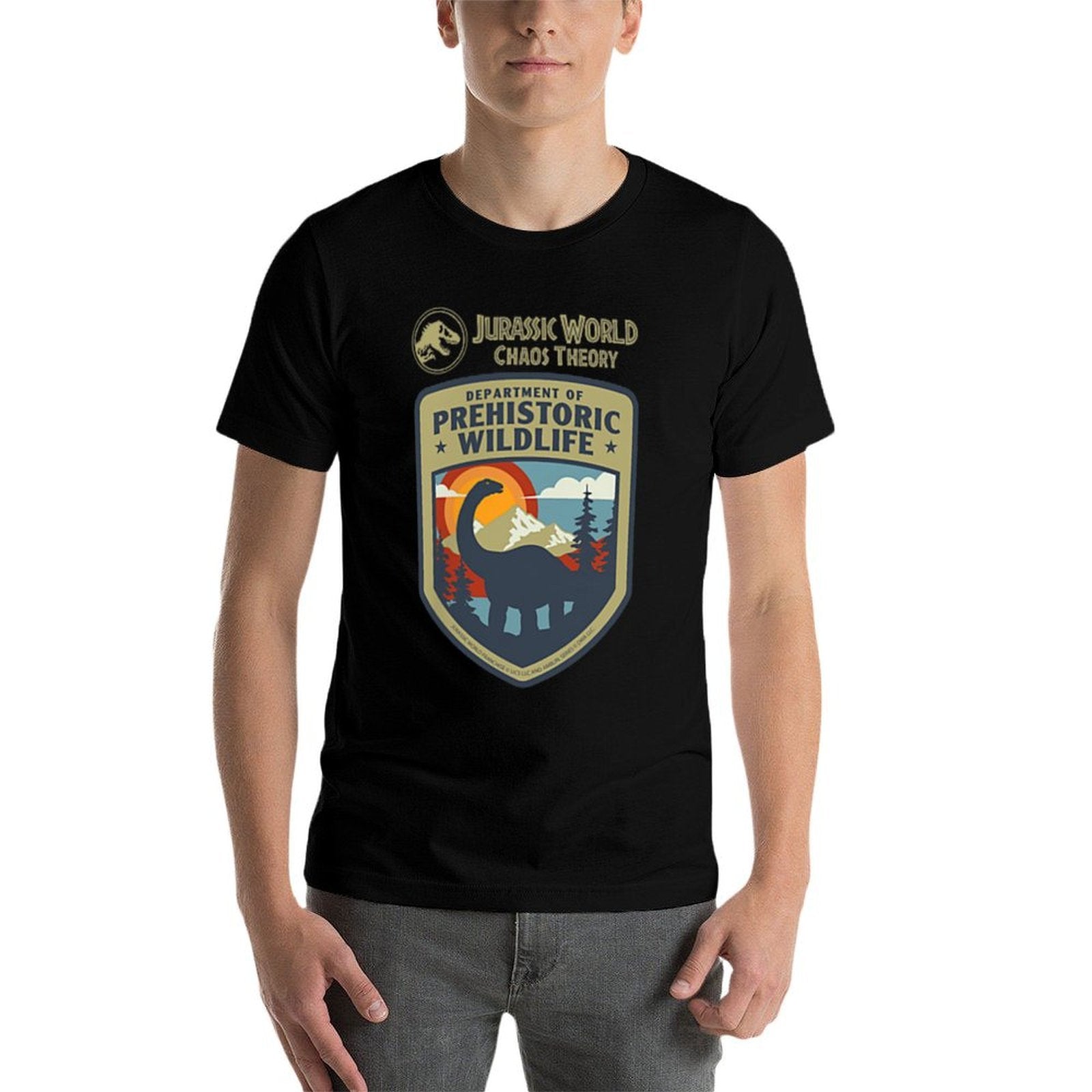 Jurassic World Chaos Theory Pocket Hit, Small, Black  Polyester Blend T-Shirt