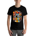 Grammy of Groovy One Matching Family First Birthday Party Comfortable T-Shirt