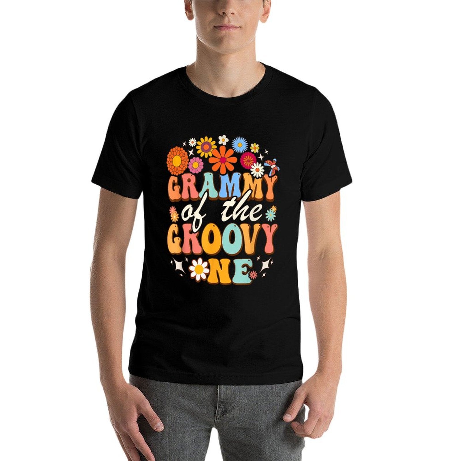 Grammy of Groovy One Matching Family First Birthday Party Comfortable T-Shirt