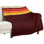 70s Vintage Retro Stripes All-season Throw Blanket
