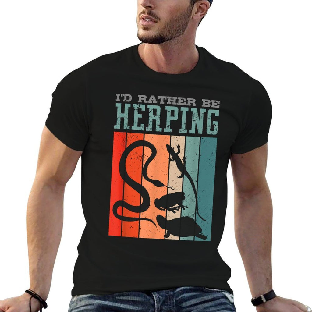 Herpetologist Herpetology Herp Id Rather Be Herping  Trendy Pattern T-Shirt