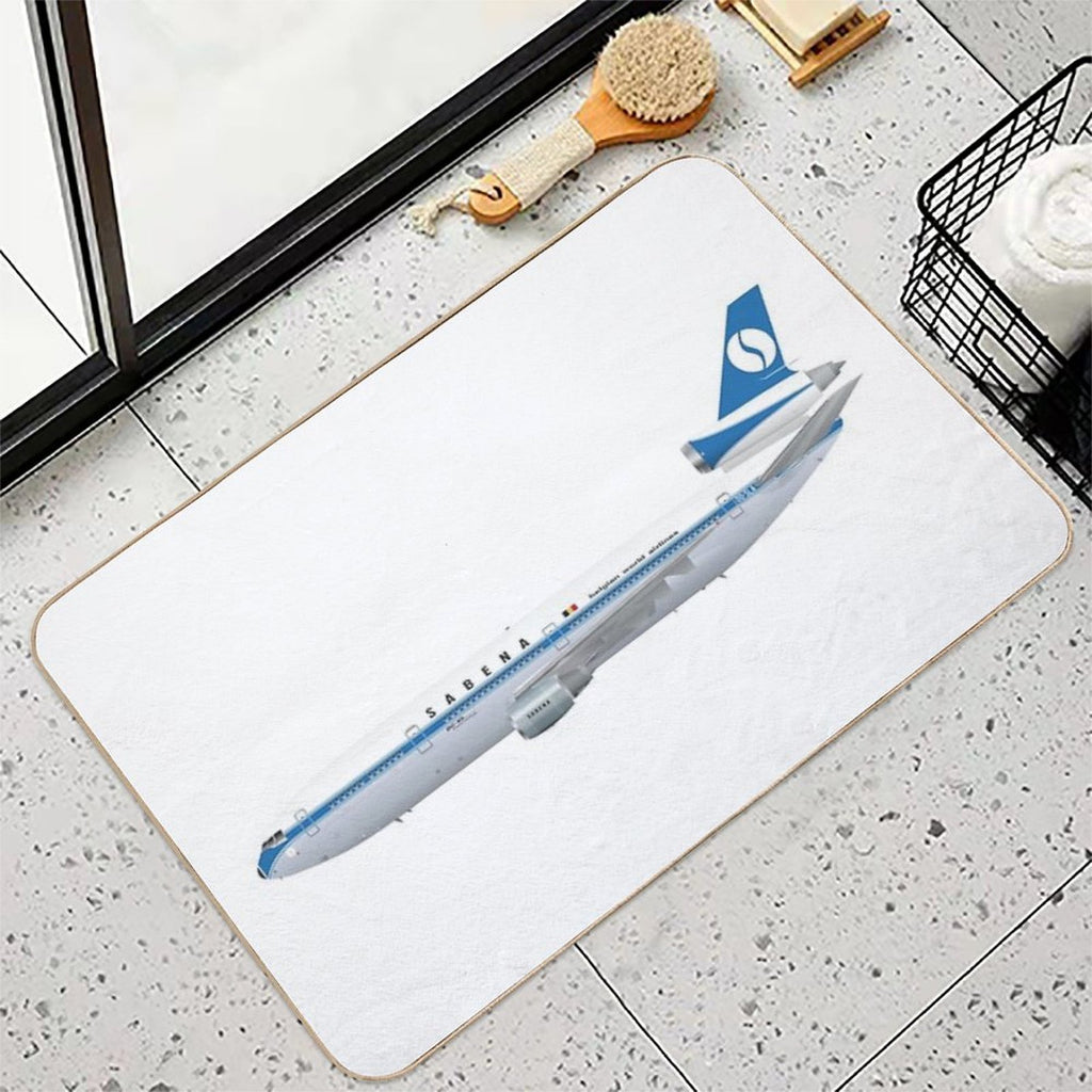Wings In Uniform - DC-10 - Sabena - Belgian World Airlines 70s  Easy To Clean Bath Mat