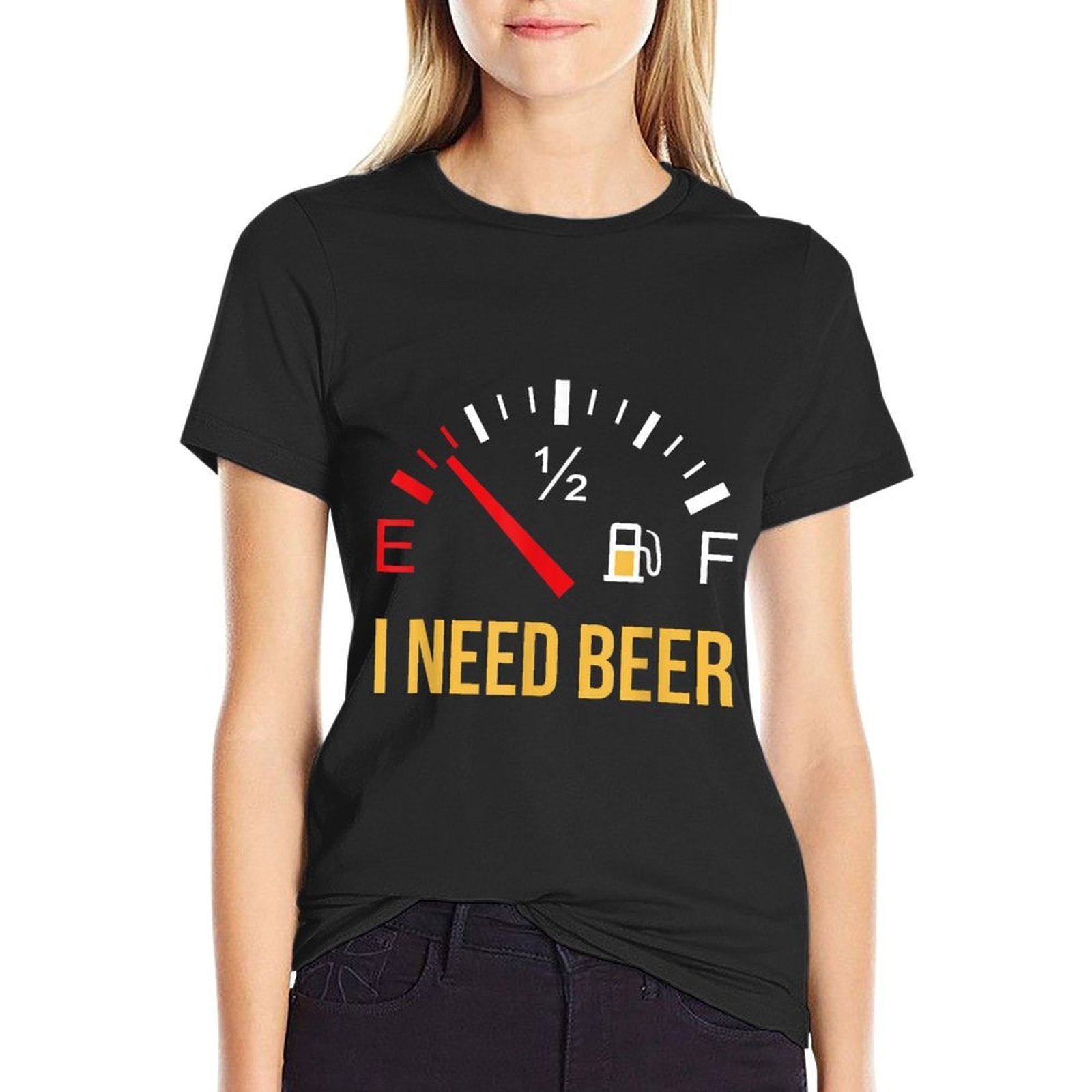I Need Beer Beer Drinking Party Design Gift  Heathered Texture T-Shirt
