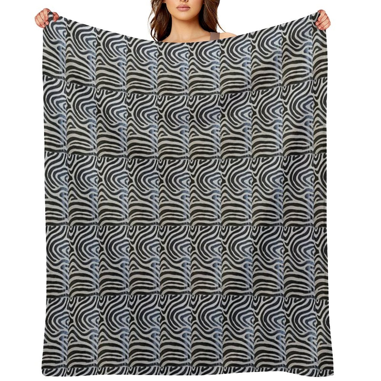 Unique Zebra Prints Plush Throw Blanket