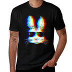 Bunny Trippy Vaporwave Easter Techno Rave EDM Music Party  Lightweight T-Shirt