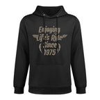 50 Year Old Motorcycle Rider Motorcyclist 1975 50th Birthday Pilling-Resistant Hoodie