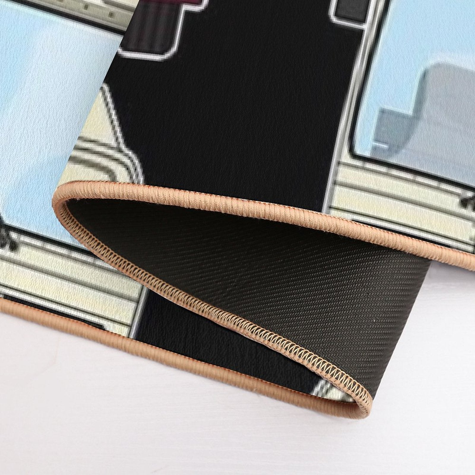 Reading Buses Leyland National Mk1 FNS162T Retro Illustration  Easy Maintenance Bath Mat