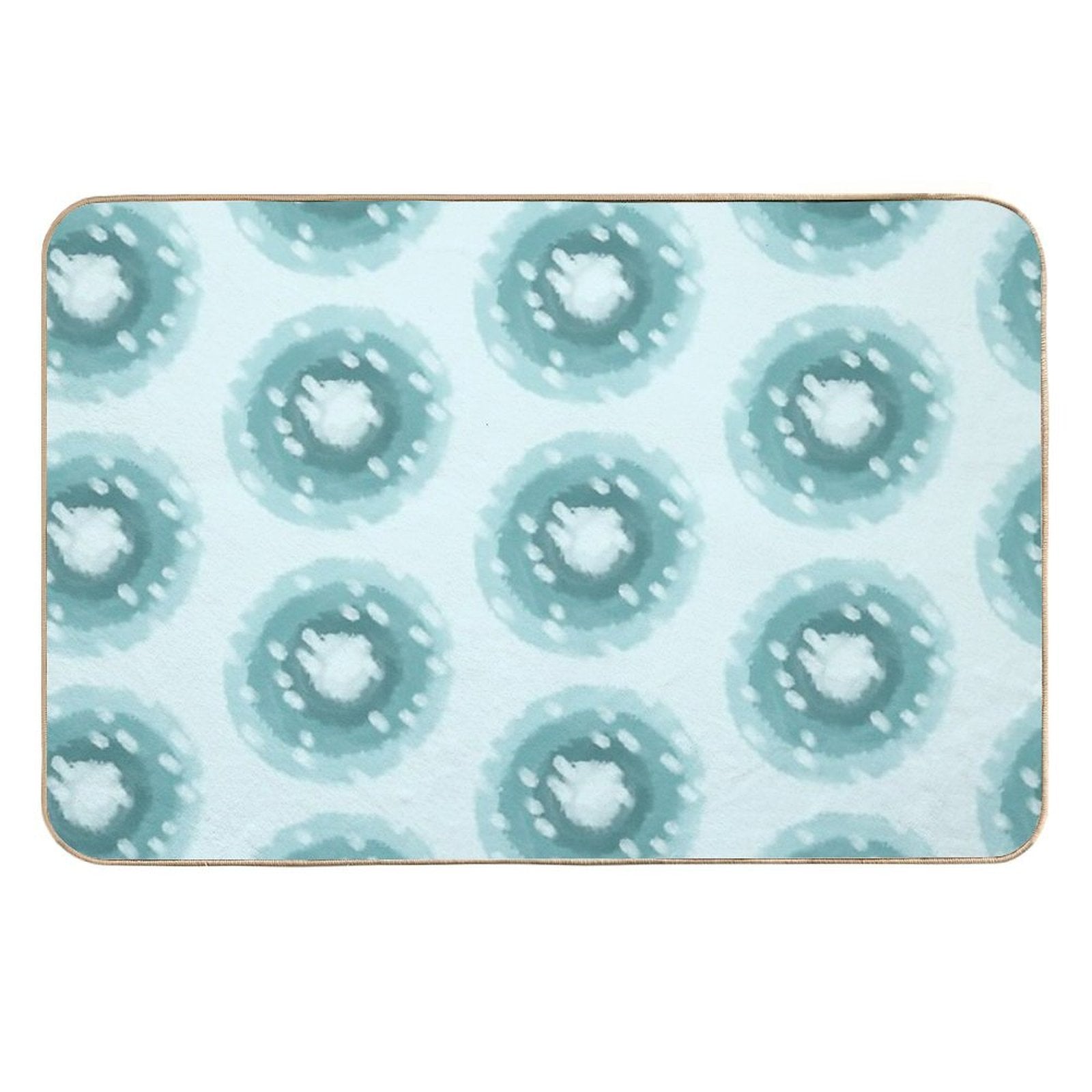 Watercolor Circles  Anti-Trip Bath Mat