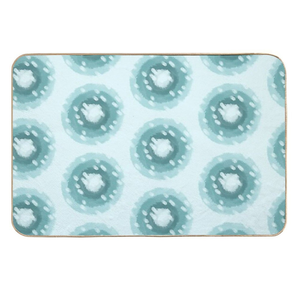 Watercolor Circles  Easy To Clean Bath Mat