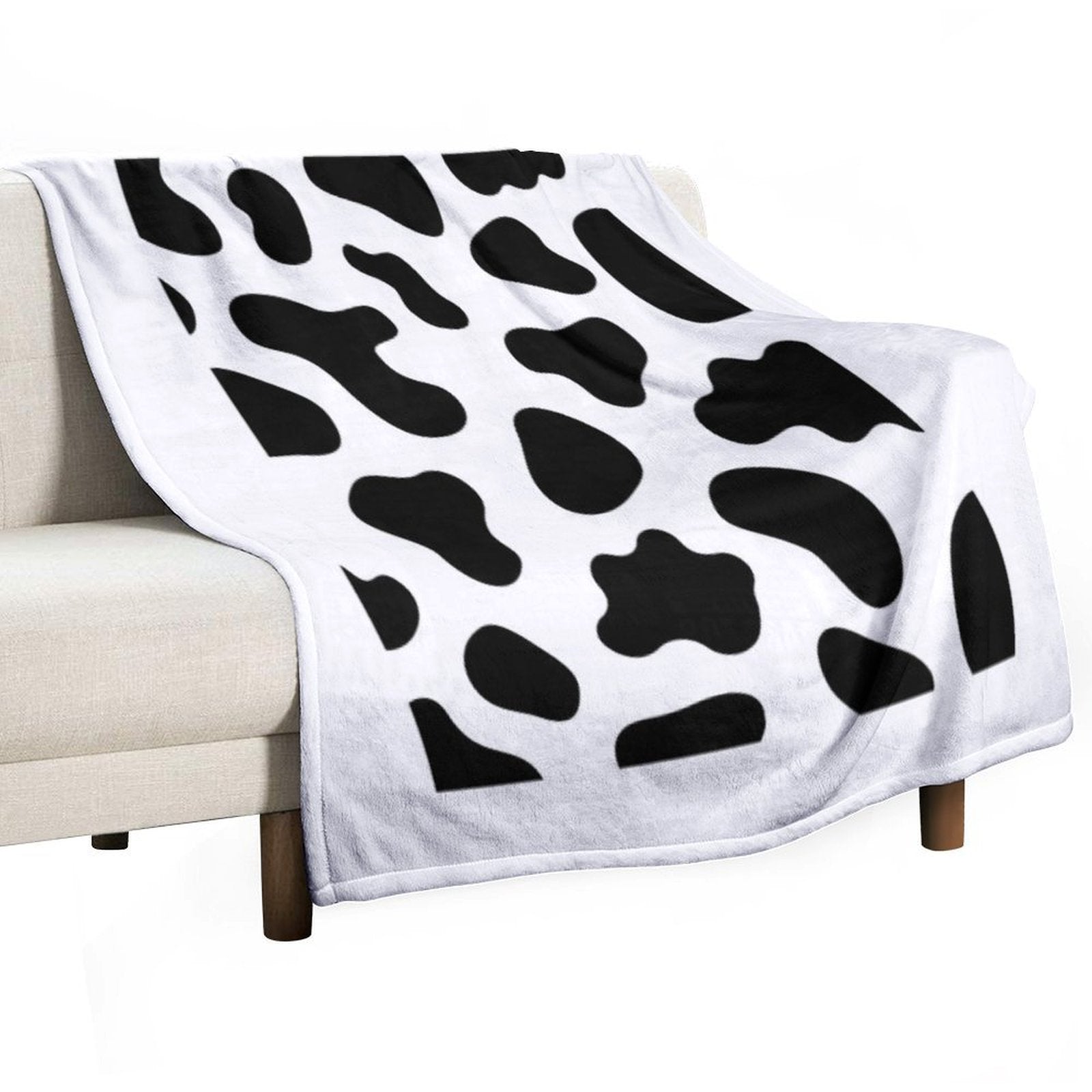 Cow Print Design Wrinkle-free Throw Blanket