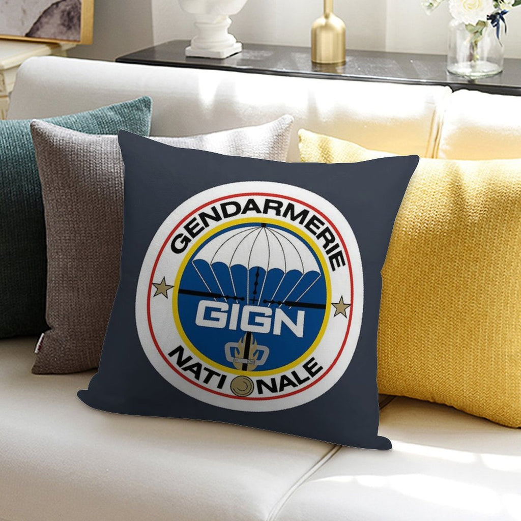 National Gendarmerie Intervention Group - GIGN (France) Soft Short Plush Fabric Throw Pillow