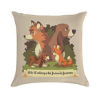 We Ll Always Be Friends Forever  Red Fox, Hound Dog, 80s Kid, BFF Soft Style Accent Throw Pillow