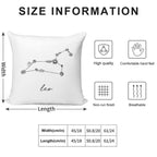 Leo Zodiac Wildflower Constellation Soft Ultra-Soft Texture Throw Pillow