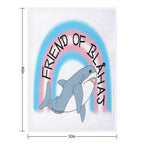 Friend of Blahaj Gift-ready Throw Blanket