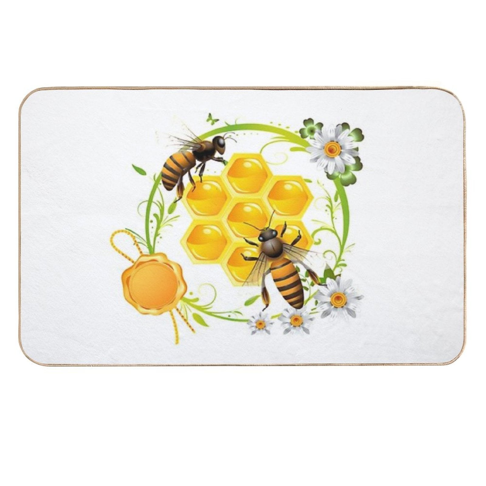 Bee Honey  Repositionable Bath Mat