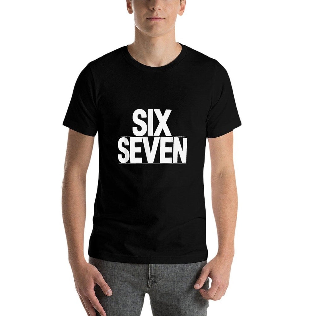 Fun Six Seven 6 7 Meme Design  Polyester Blend T-Shirt