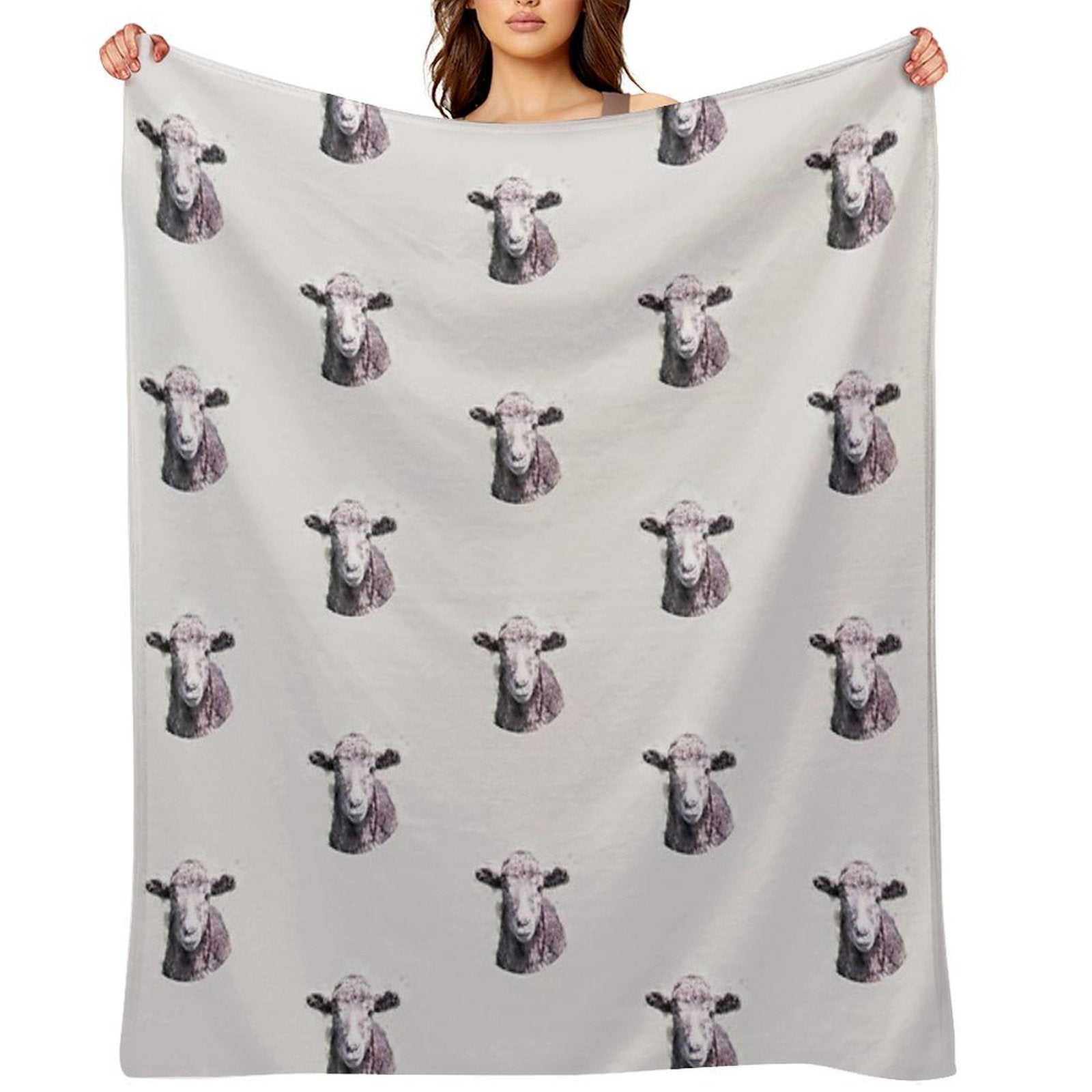Herdwick Lamb (Lake District Sheep) Watercolour Compact Throw Blanket