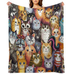 Cute Cats Durable Throw Blanket