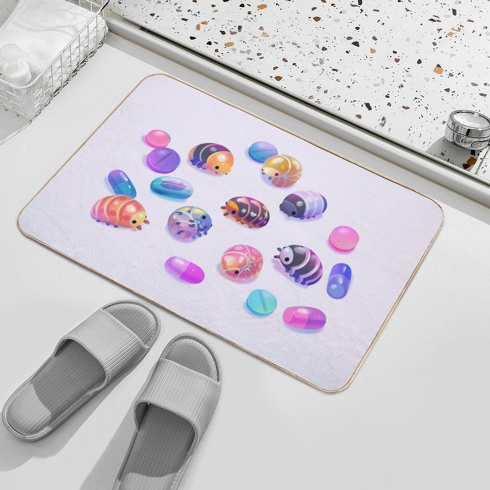 Pill Bugs  Long-Lasting Bath Mat