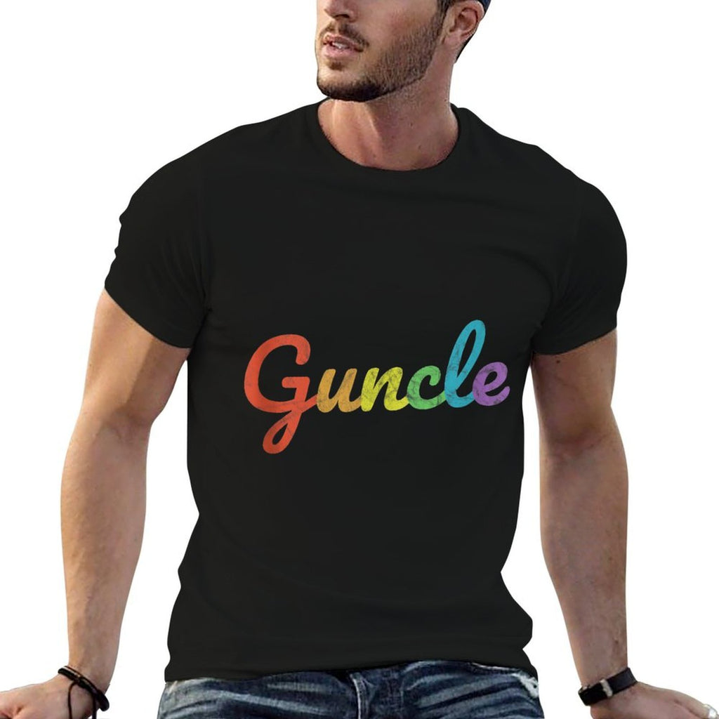 Fabulous Guncle LGTBQ - New Baby Gay Uncle Rainbow  Fade-proof Color T-Shirt