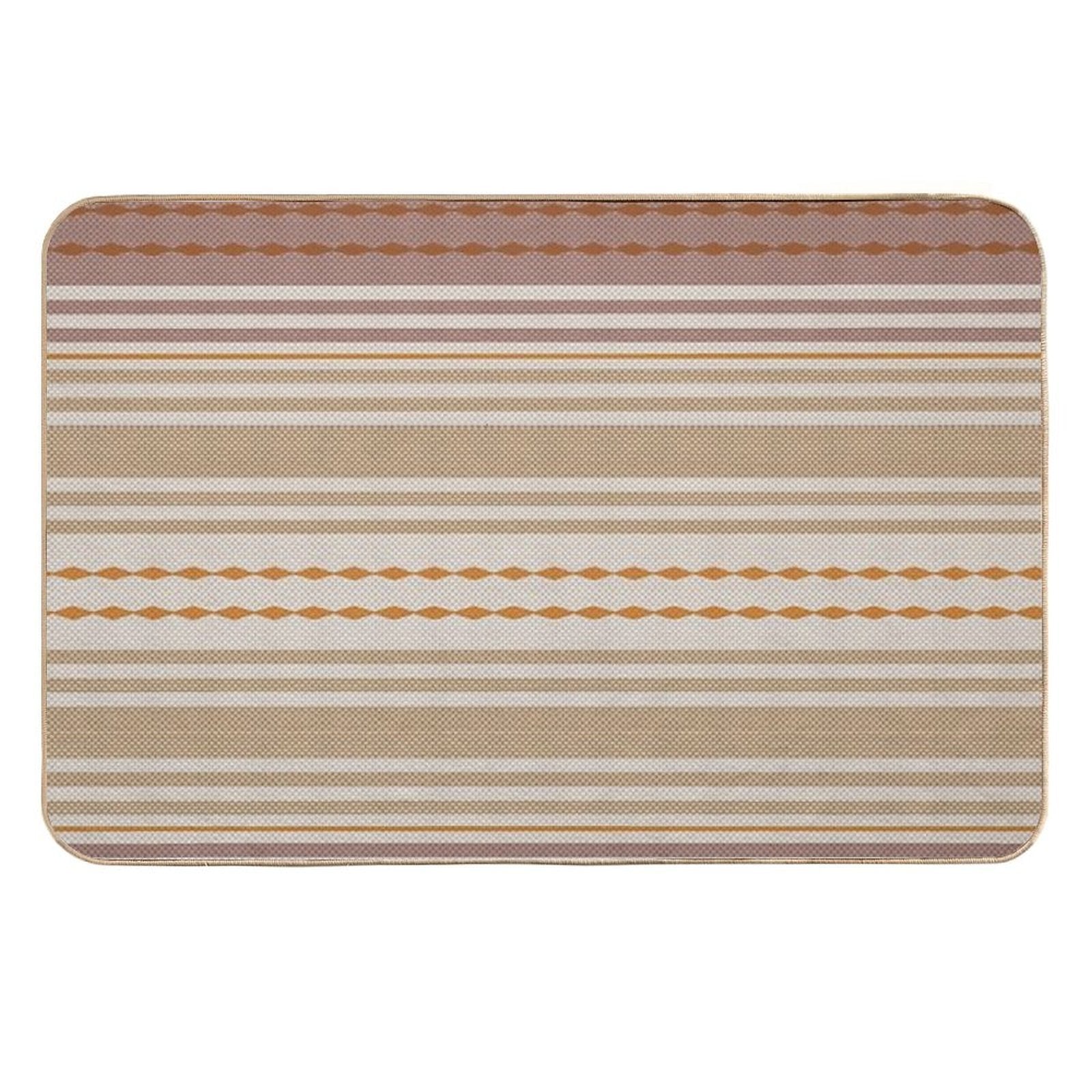 Sandstone Weave - Warm Color Woven Print  Versatile Bath Mat