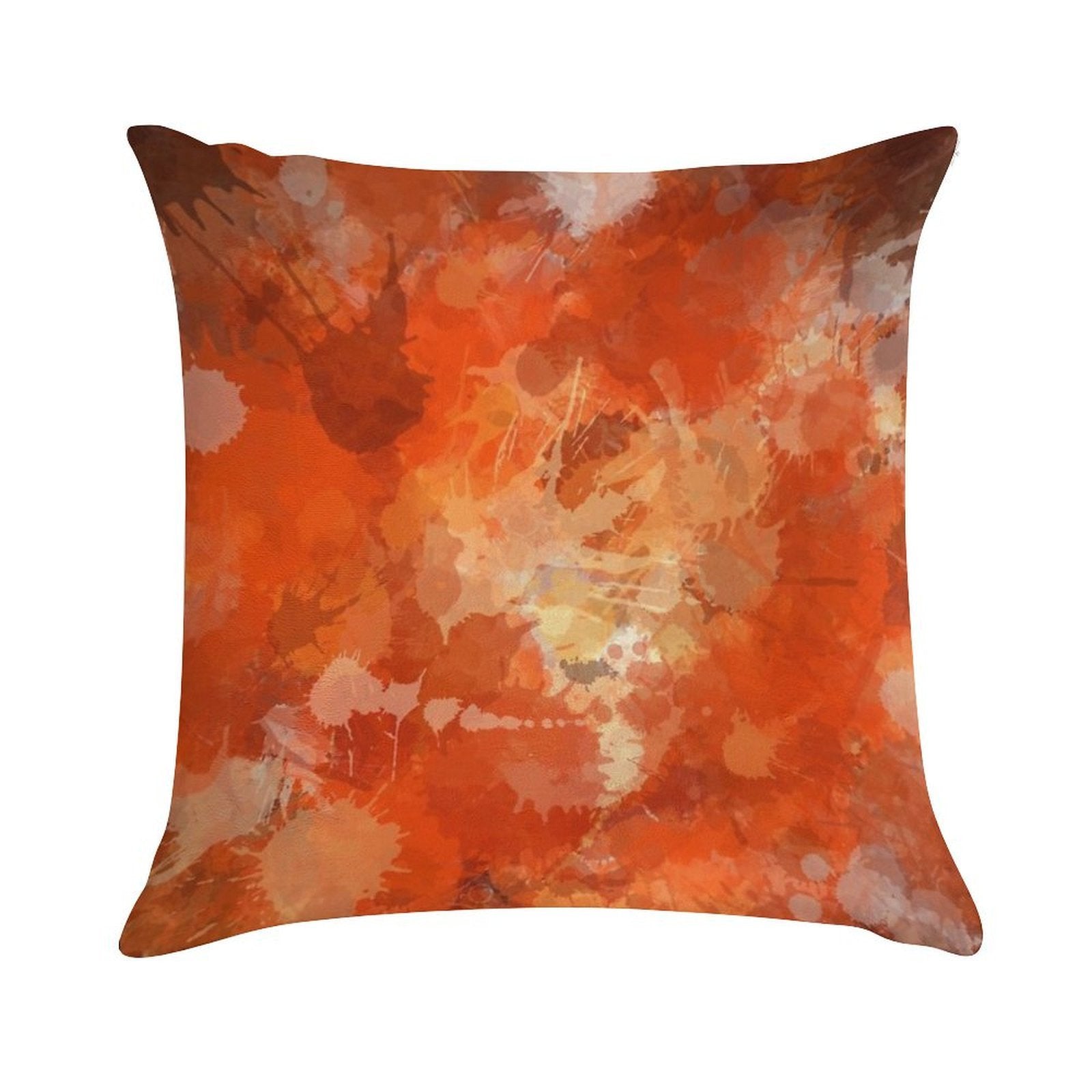 Modern Contemporary Orange Abstract Art Soft Warmth Comfort Throw Pillow