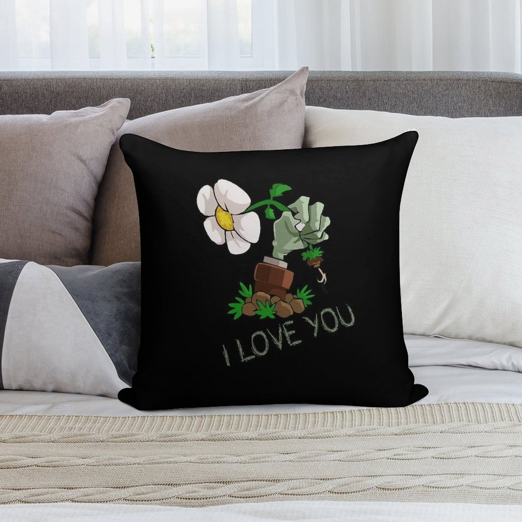 Plants Vs Zombies -  I Love You Soft Home Decor Throw Pillow