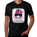 7th Grade Teacher In October We Wear Pink Cancer Awareness Comfortable T-Shirt