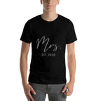 Mrs Est. 2025 Just Married Wedding Wife Matching Mr  Mrs  Easy-care T-Shirt