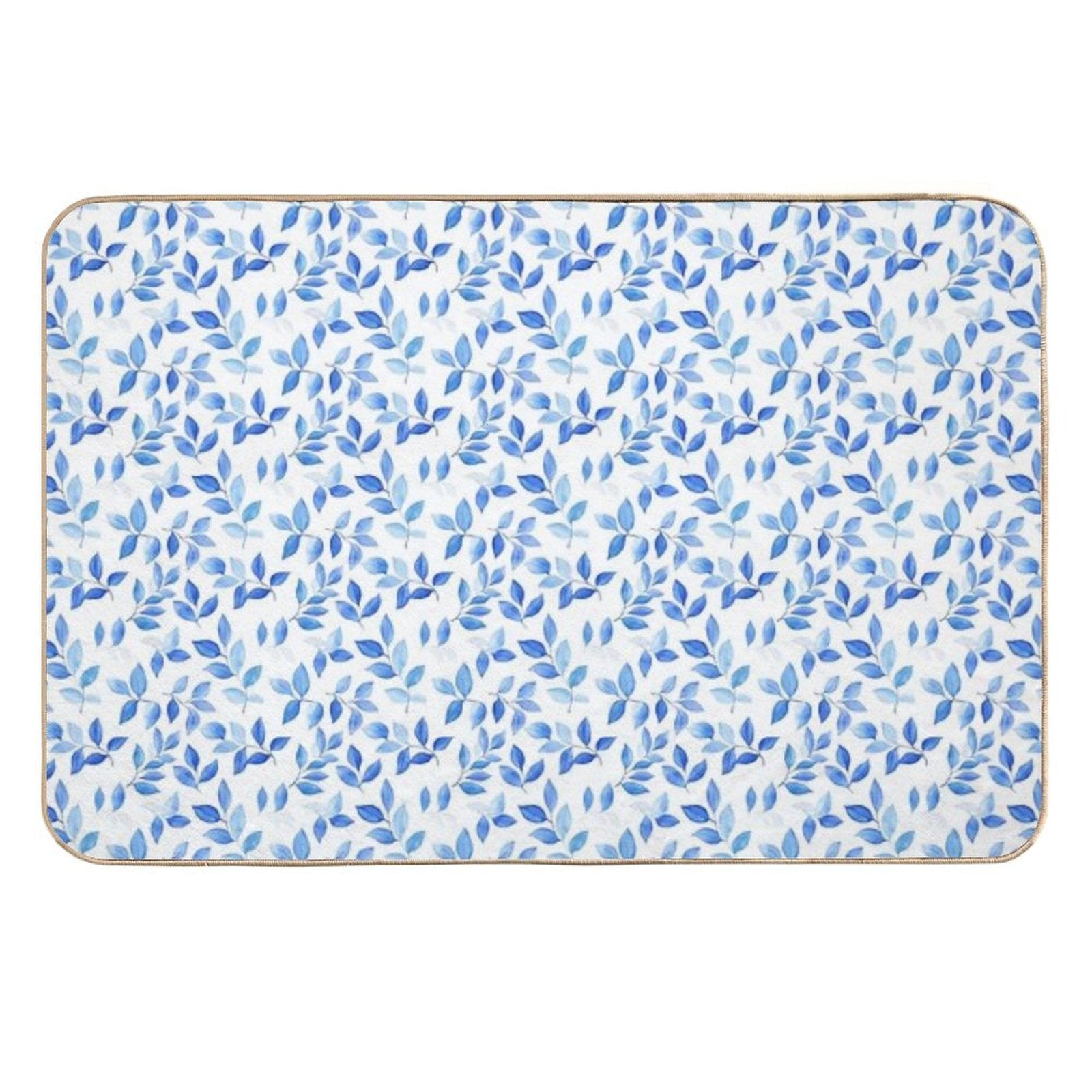 Floral Blue, Poetic Escape  Easy Maintenance Bath Mat