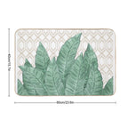 Banana Leaves . Durable Bath Mat