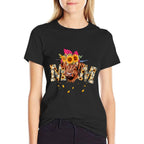 Vintage Sunflower Highland Cow Mom Heifer Mom Messy Bun Mom  Odor-resistant T-Shirt
