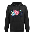 Peace Love Beach Fun Summer Vibes Design Easy Care Hoodie
