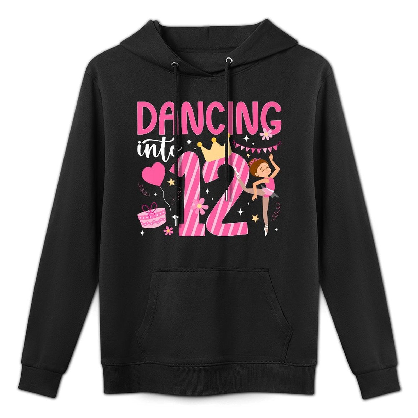 12th Birthday Dance Girl Twelve Year Old Dancer Birthday Premium Cotton-Polyester Blend Hoodie