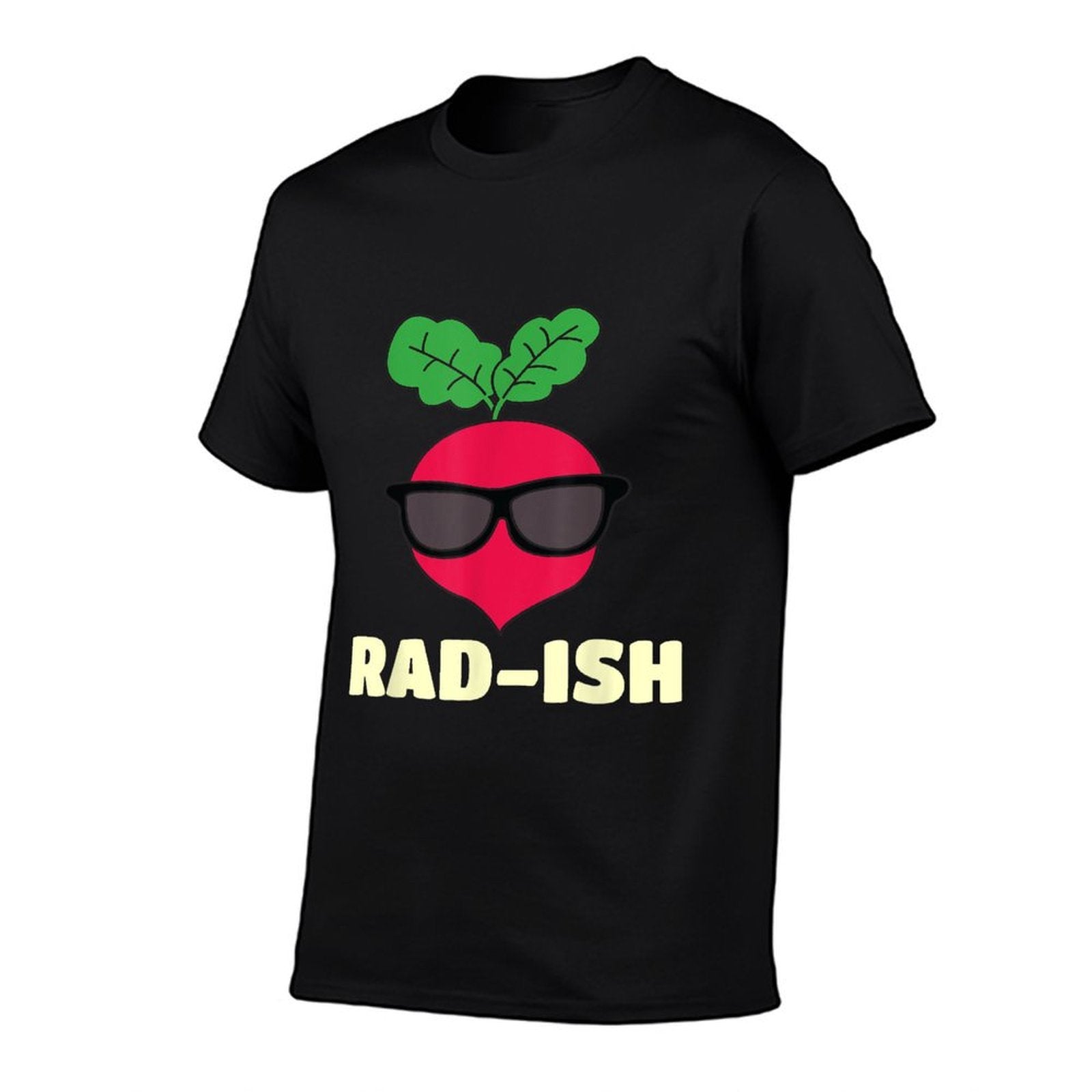 Radish Vegetable Vegetarian Vegan Food Rad-ish Funny Cool Radish with Sunglass Food Pun Unisex-Adults And Kids  Fade-proof Color T-Shirt