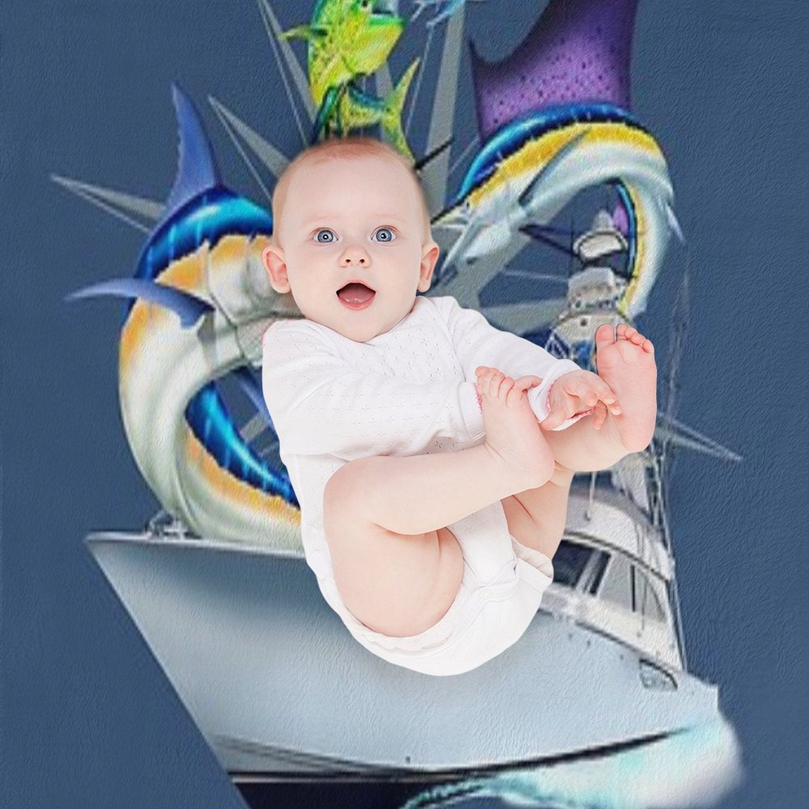 Offshore Billfish - Blue Marlin, Sailfish, Mahi Mahi, Viking Yacht Anti-pilling Throw Blanket