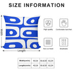 Mid Century Modern Royal Blue Piquet Bold Minimal Abstract Soft Ultra-Soft Texture Throw Pillow