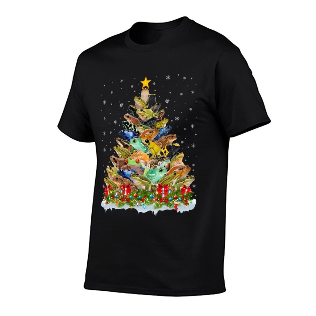 Frog Xmas Lights Santa Frog Christmas Tree  Trendy Pattern T-Shirt