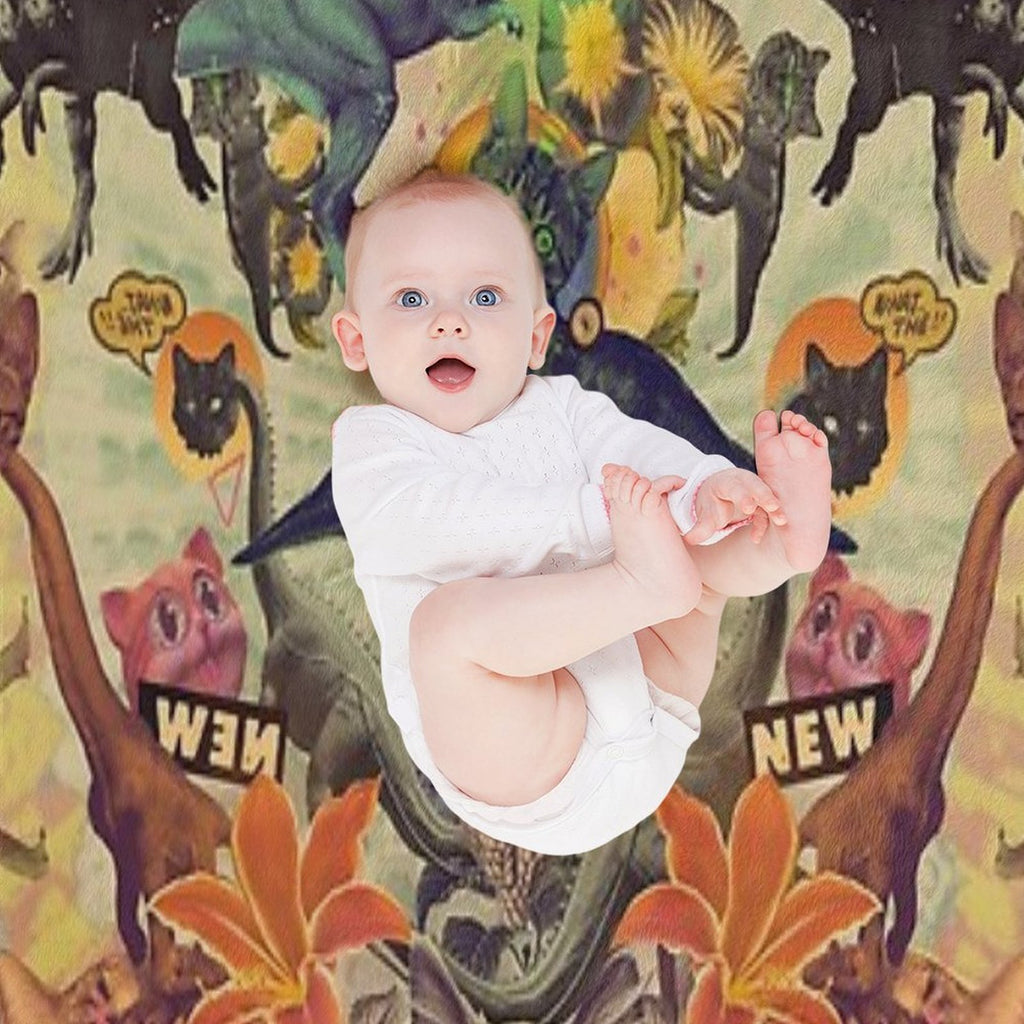 Meowosaurus Lightweight Throw Blanket