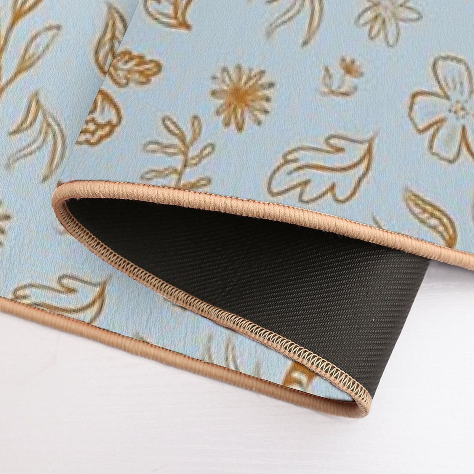 Cheetahs And Plants Boho  Easy Maintenance Bath Mat