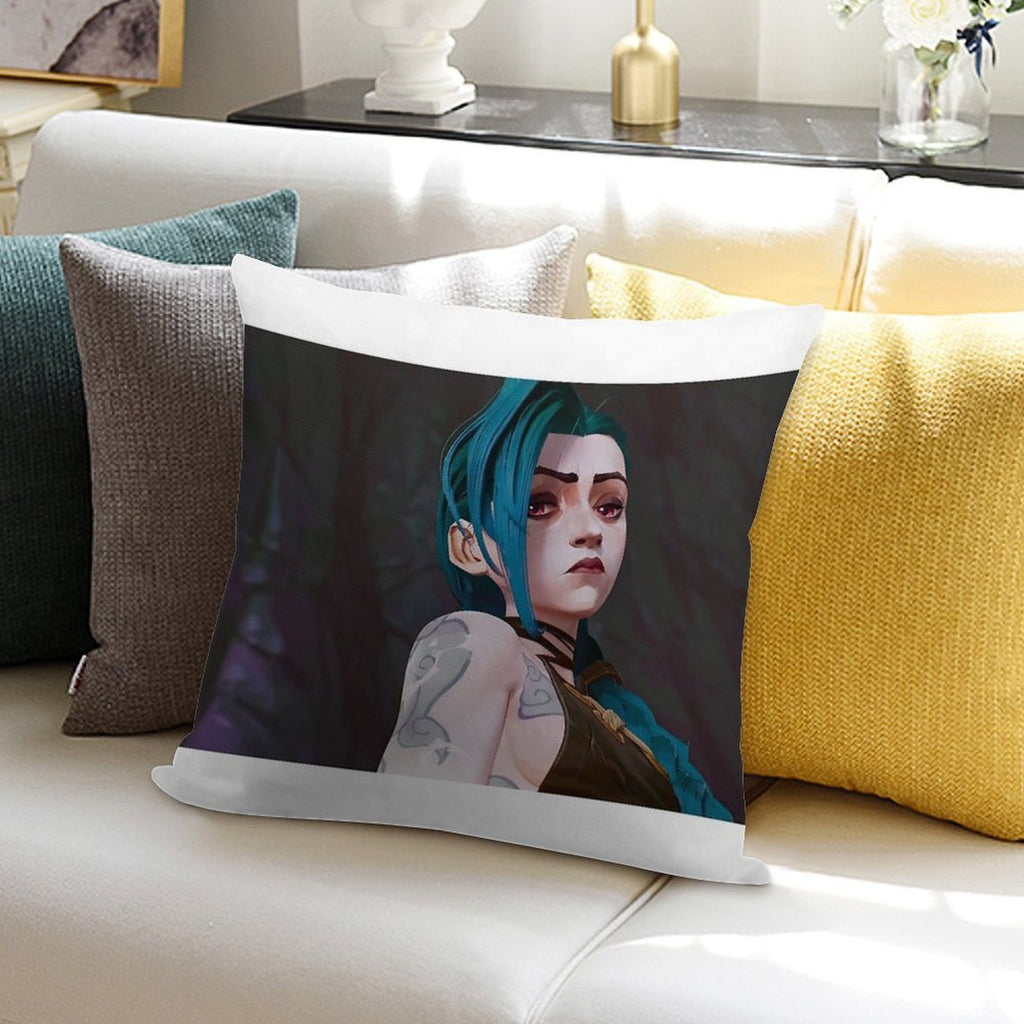 Jinx - Arcane Soft Hidden Zipper Throw Pillow