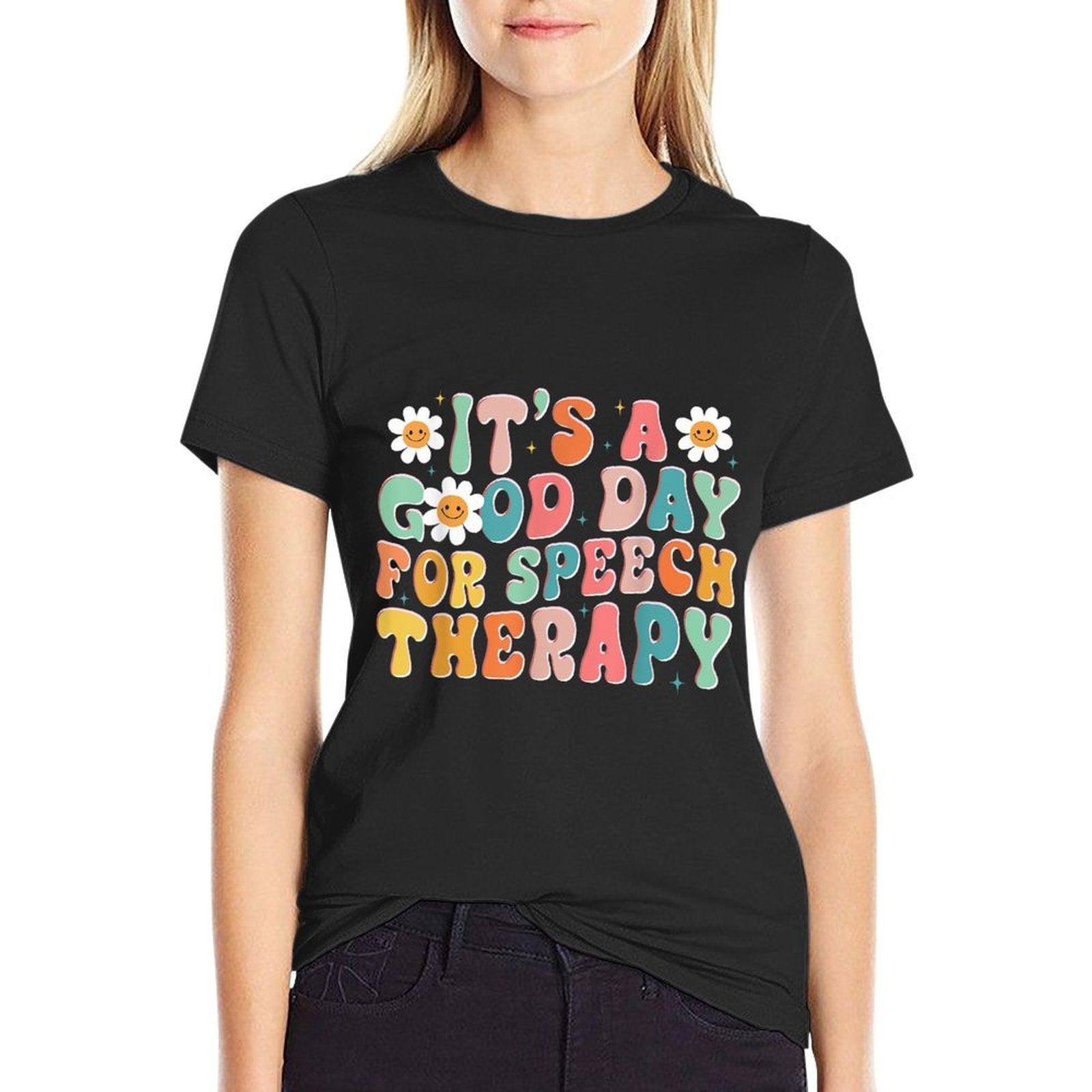 Its A Good-Day For Speech Therapy SLP Speech Pathology  Heathered Texture T-Shirt