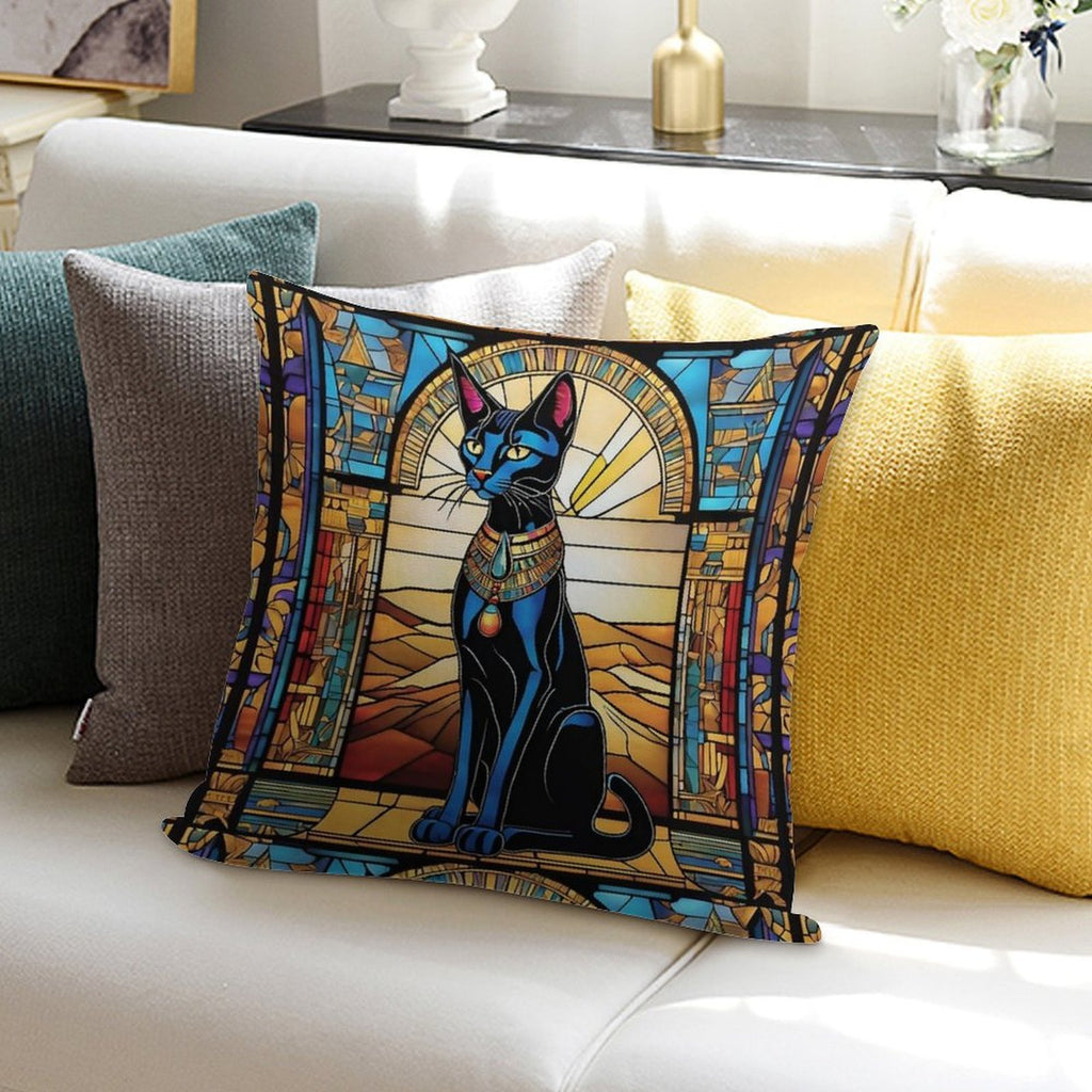 Egyptian Cat. Soft Home Decor Throw Pillow
