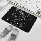 Hop Into The Cosmos (White)  Slip-Resistant Bath Mat